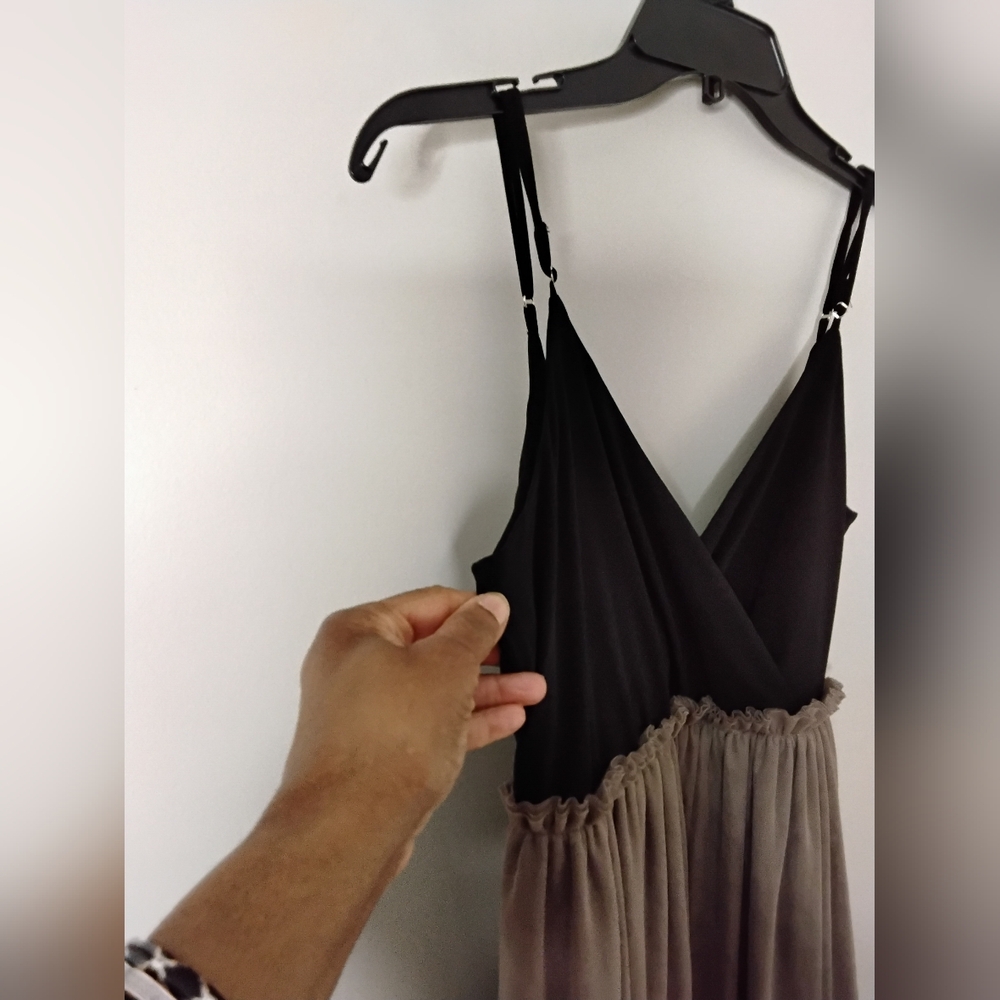 Leith Black and Tan Asymmetrical Dress - Picture 4 of 11